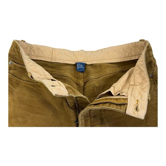 Vintage Polo Ralph Lauren Pants Mens 32x32 Brown Moleskin Cotton Suede Straight - Picture 11 of 14